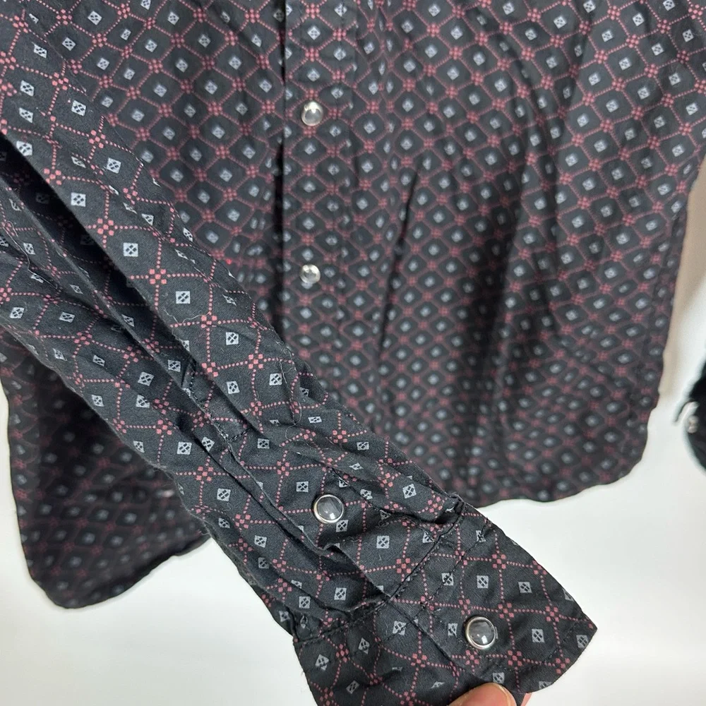 Cowboy Hardware Youth Large Western Snap Button Down Top Black Pearl‎ Snaps